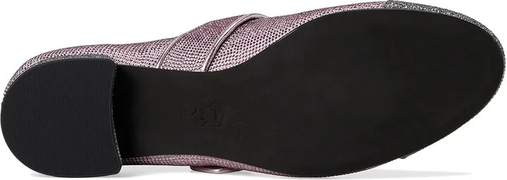 Tory Burch Cap-Toe Mary Jane Pave Heel Ballet 25 mm Women's Flat Shoes Gray Stone/Sparkle Pink : 6 M, Leather/Suede - Image 3
