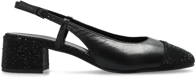 Tory Burch Cap-Toe Pavé Slingback Pumps