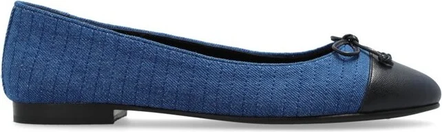 Tory Burch Cap-Toe Quilted Ballet Flats