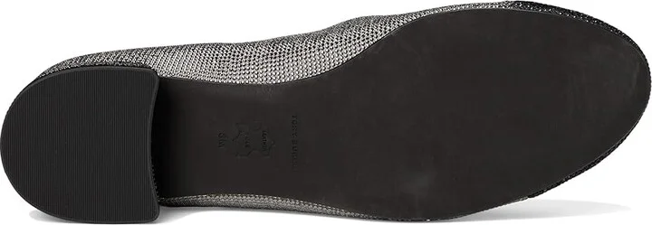 Tory Burch Cap-Toe T-Strap Pave Heel Ballet 25 mm Women's Flat Shoes Lapis Gray/Black Diamond : 10 M, Leather - Image 3