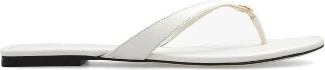 Tory Burch Capri Logo Plaque Thong Sandals