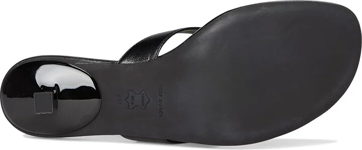 Tory Burch Capri Low Heel Sandal 35mm Women's Sandals Perfect Black/Gold : 10.5 M, Leather - Image 3