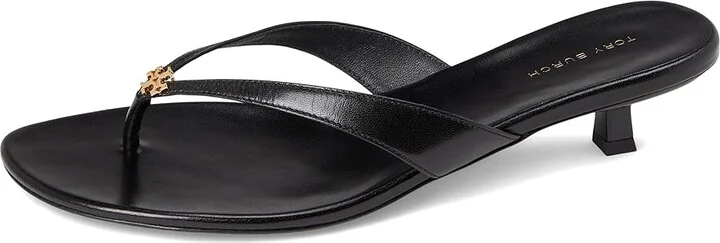Tory Burch Capri Low Heel Sandal 35mm Women's Sandals Perfect Black/Gold : 10.5 M, Leather - Image 5