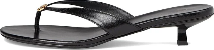 Tory Burch Capri Low Heel Sandal 35mm Women's Sandals Perfect Black/Gold : 10.5 M, Leather - Image 6