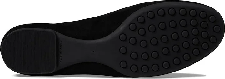 Tory Burch Claire Ballet Women's Shoes Black/Gold/Silver : 4.5 M, Leather - Image 3