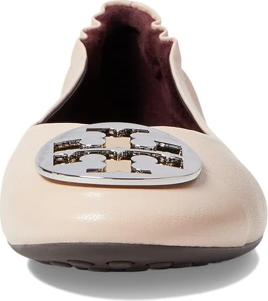 Tory Burch Claire Cap-Toe Ballet Women's Flat Shoes Rose Pink/Gold/Silver : 5 M, Leather - Image 2