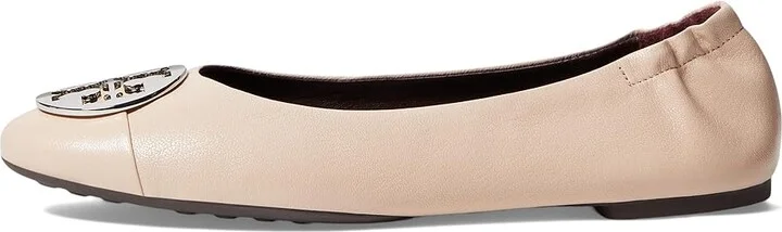 Tory Burch Claire Cap-Toe Ballet Women's Flat Shoes Rose Pink/Gold/Silver : 5 M, Leather - Image 5