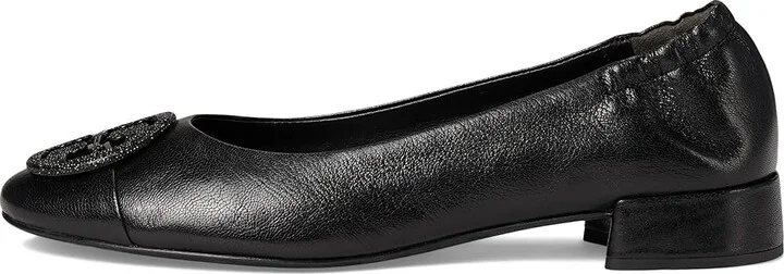 Tory Burch Claire Heel Pave Ballet 25 mm Women's Flat Shoes Perfect Black/Perfect Black/Jet : 5.5 M, Leather - Image 6