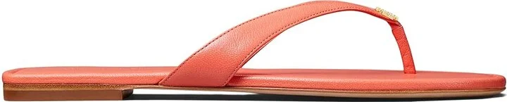 Tory Burch Classic Flip Flop Women's Sandals Coral Crush : 5 M, Leather - Image 4