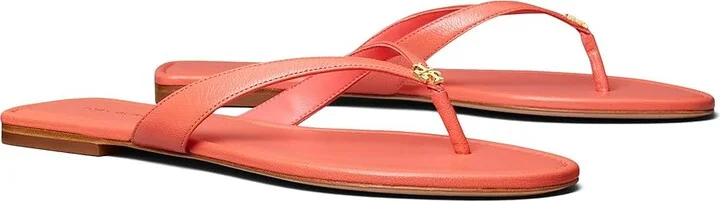 Tory Burch Classic Flip Flop Women's Sandals Coral Crush : 5 M, Leather