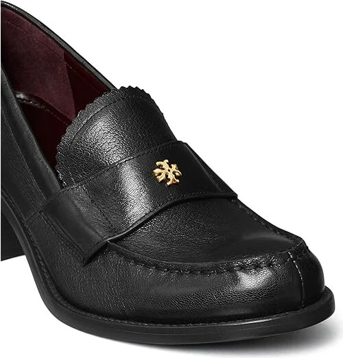 Tory Burch Classic Heeled Loafers 55MM High Women's Heels Perfect Black : 5 M, Leather - Image 3