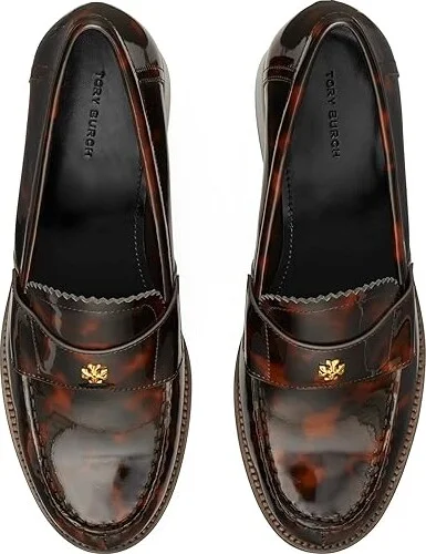 Tory Burch Classic Heeled Loafers 55MM High Women's Heels Tortoise Patent : 11 M, Leather - Image 2