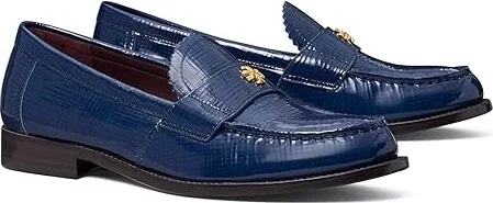 Tory Burch Classic Loafers Women's Flat Shoes Midnight Navy : 5 M, Leather