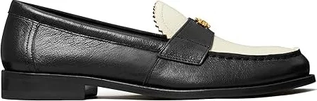Tory Burch Classic Loafers Women's Flat Shoes Perfect Black/New Ivory : 6 M, Leather - Image 4