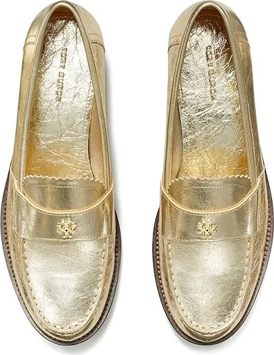 Tory Burch Classic Loafers Women's Flat Shoes Spark Gold/Platino : 5.5 M, Leather - Image 2