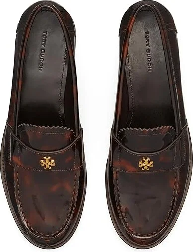 Tory Burch Classic Loafers Women's Flat Shoes Tortoise Patent : 6 M, Leather - Image 2