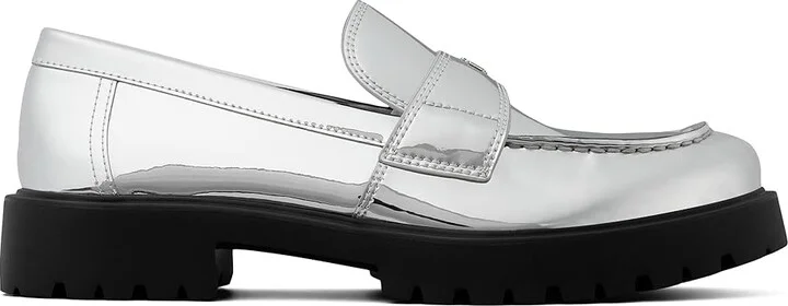 Tory Burch Classic Lug Loafers Women's Flat Shoes Argento : 8 M, Leather - Image 4