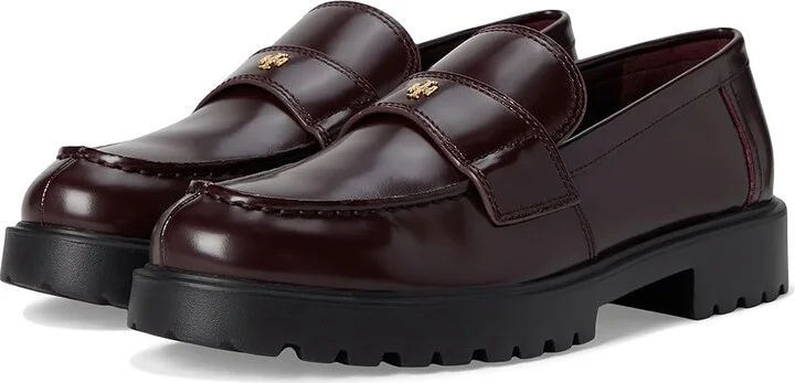 Tory Burch Classic Lug Loafers Women's Flat Shoes Plum : 7 M, Leather