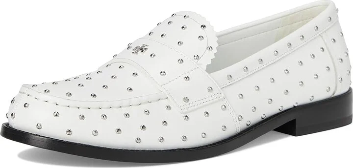 Tory Burch Classic Stud Loafer Women's Flat Shoes Cloud/Silver : 9 M, Leather - Image 5