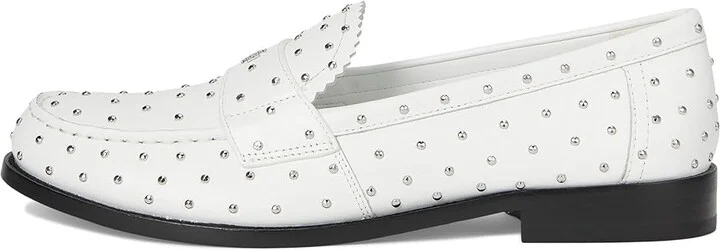 Tory Burch Classic Stud Loafer Women's Flat Shoes Cloud/Silver : 9 M, Leather - Image 6