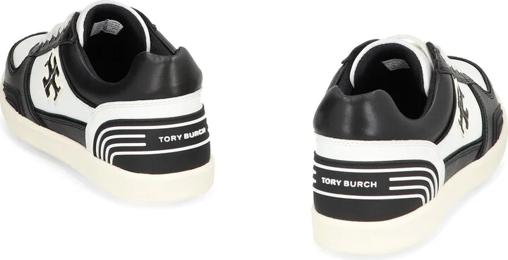 Tory Burch Clover Court Leather Low-Top Sneakers - Image 4