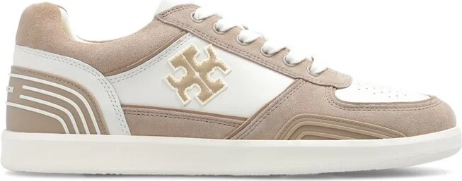 Tory Burch Clover Court Panelled Round Toe Sneakers