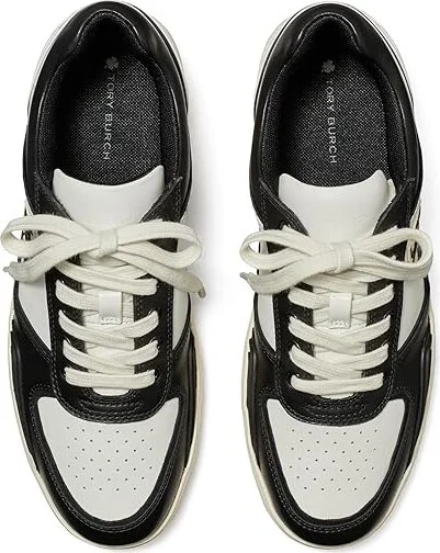 Tory Burch Clover Court Women's Shoes Purity/Perfect Black : 10 M, Leather/Synthetic - Image 2