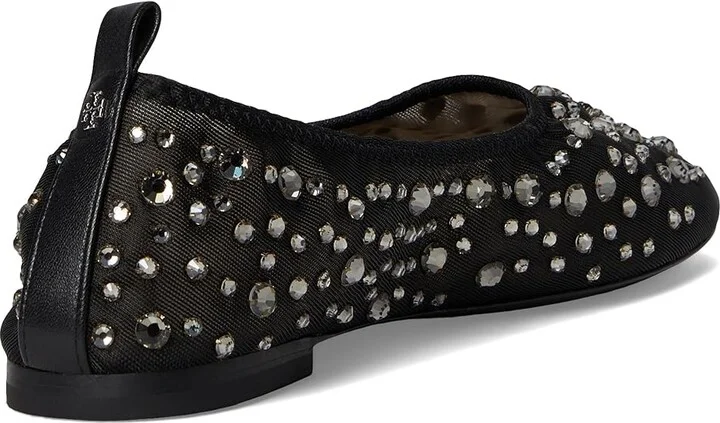 Tory Burch Crystal Ballet Women's Shoes Black : 8 M, Leather/Mesh/Nylon - Image 4