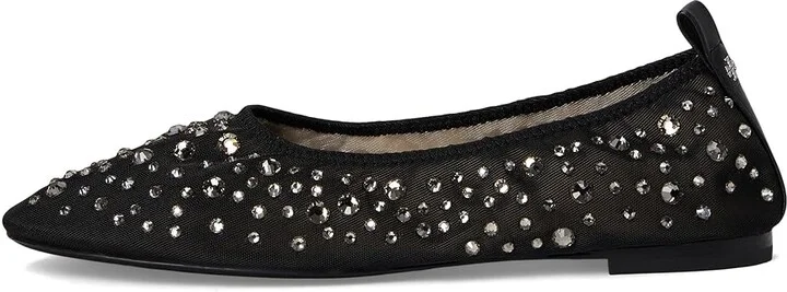 Tory Burch Crystal Ballet Women's Shoes Black : 8 M, Leather/Mesh/Nylon - Image 6