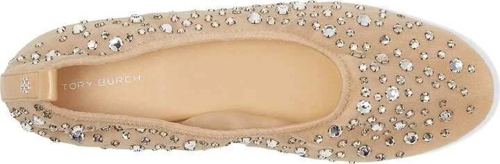 Tory Burch Crystal Ballet Women's Shoes Sheer : 5.5 M, Leather/Mesh/Nylon - Image 2