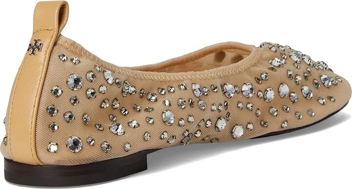 Tory Burch Crystal Ballet Women's Shoes Sheer : 5.5 M, Leather/Mesh/Nylon - Image 4