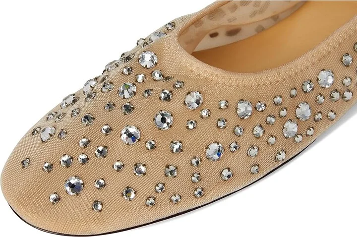 Tory Burch Crystal Ballet Women's Shoes Sheer : 5.5 M, Leather/Mesh/Nylon - Image 7