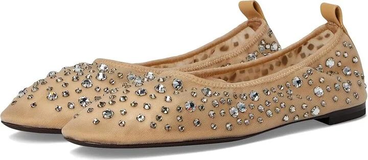 Tory Burch Crystal Ballet Women's Shoes Sheer : 5.5 M, Leather/Mesh/Nylon