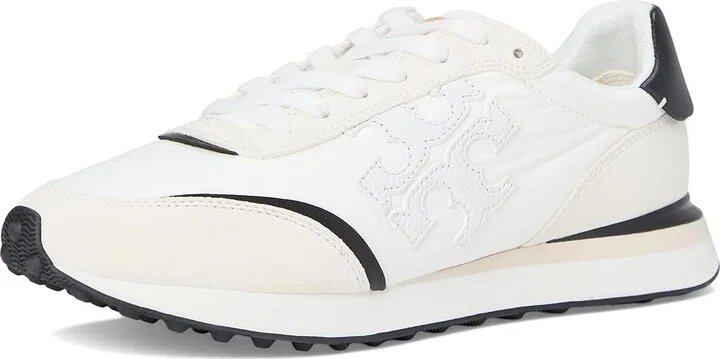 Tory Burch Destiny Trainer Women's Shoes White/Purity/Black : 7 M, Suede - Image 5
