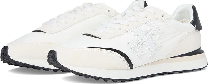 Tory Burch Destiny Trainer Women's Shoes White/Purity/Black : 7 M, Suede
