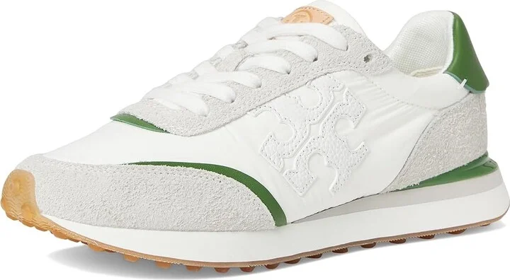 Tory Burch Destiny Trainer Women's Shoes White/Purity/Pale Green : 9.5 M, Suede - Image 5