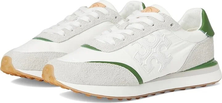 Tory Burch Destiny Trainer Women's Shoes White/Purity/Pale Green : 9.5 M, Suede