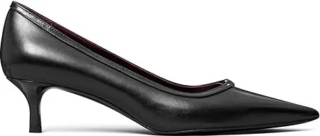Tory Burch Double T Buckle Kitten Heel Pumps 45MM High Women's Heels Perfect Black/Perfect Black : 5 M, Leather - Image 4