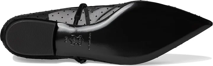 Tory Burch Double T-Buckle Mary Jane Women's Flat Shoes Nero : 7.5 M, Leather/Mesh/Suede - Image 3