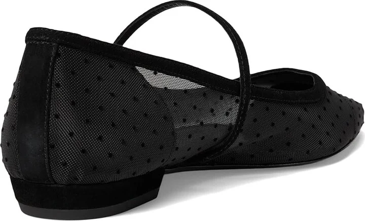 Tory Burch Double T-Buckle Mary Jane Women's Flat Shoes Nero : 7.5 M, Leather/Mesh/Suede - Image 4