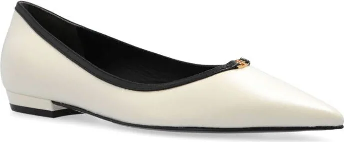 Tory Burch Double T Buckle Pointed Toe Flat Shoes - Image 5