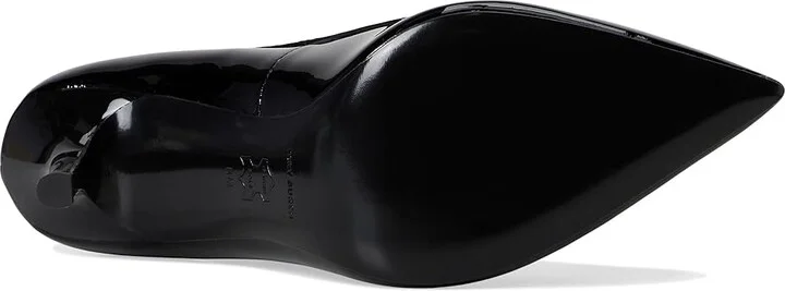Tory Burch Double T-Buckle Pump 80 mm High Women's Heels Perfect Black : 5.5 M, Leather - Image 3