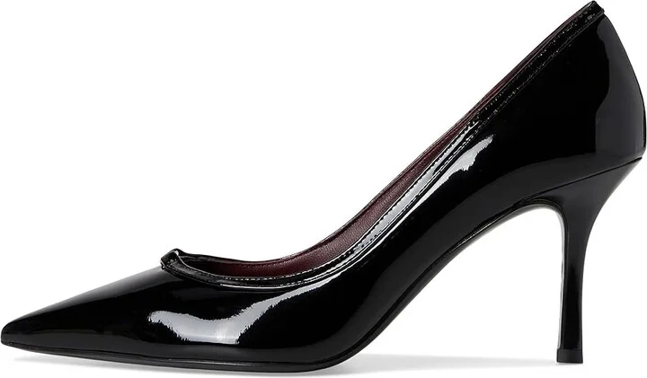 Tory Burch Double T-Buckle Pump 80 mm High Women's Heels Perfect Black : 5.5 M, Leather - Image 6