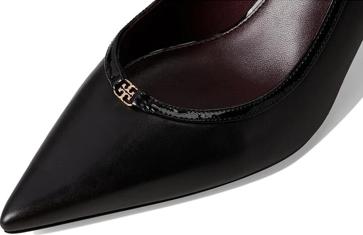 Tory Burch Double T-Buckle Pump 80 mm High Women's Heels Perfect Black/Perfect Black : 10 M, Leather - Image 7