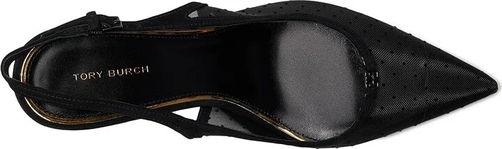 Tory Burch Double T-Buckle Wedge 75 mm High Women's Heels Nero/Perfect Black : 11 M, Leather - Image 2