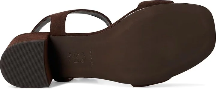 Tory Burch Double T City Sandals 55mm Women's Wedge Shoes Dark Cocoa : 9 M, Textile - Image 3