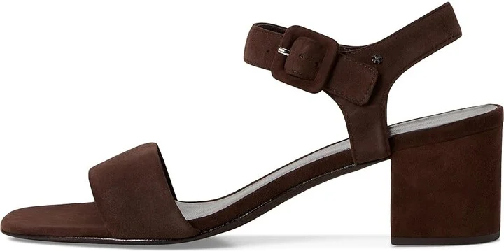 Tory Burch Double T City Sandals 55mm Women's Wedge Shoes Dark Cocoa : 9 M, Textile - Image 6