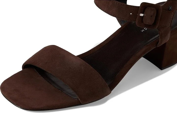 Tory Burch Double T City Sandals 55mm Women's Wedge Shoes Dark Cocoa : 9 M, Textile - Image 7