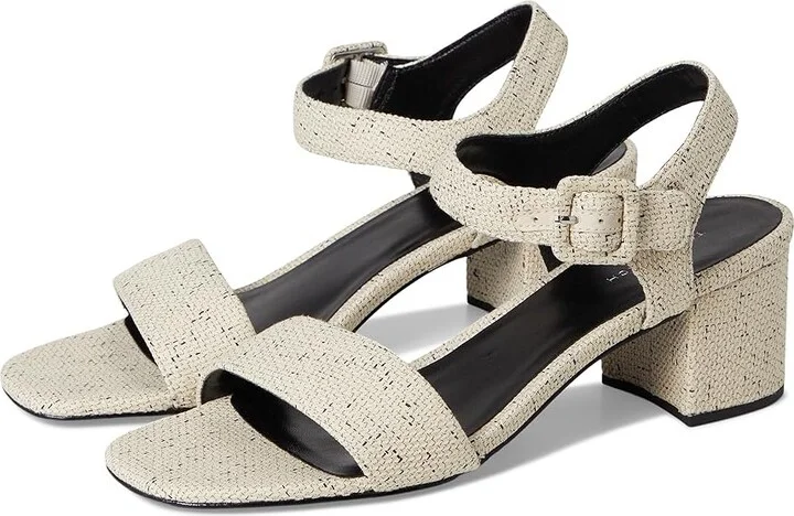 Tory Burch Double T City Sandals 55mm Women's Wedge Shoes Grain : 7.5 M, Textile