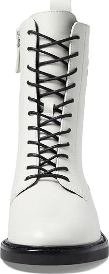 Tory Burch Double T Combat Boot Women's Boots Blanc : 9.5 M, Leather - Image 2